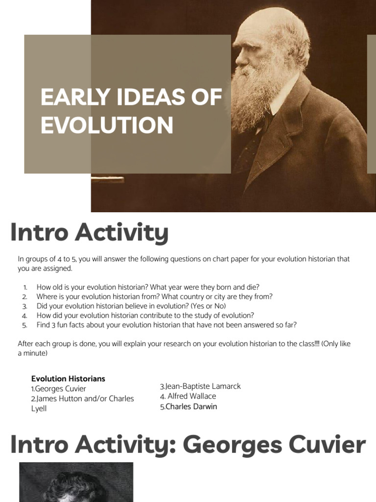 2.1 Early Ideas of Evolution | PDF | Adaptation | Evolution