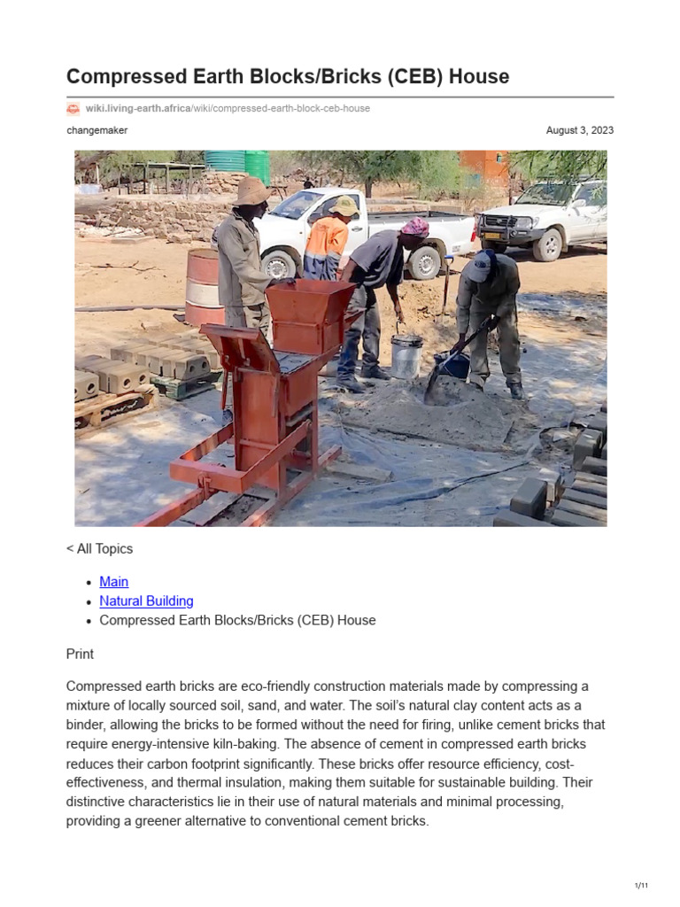 Wiki - Living-Earth - Africa-Compressed Earth BlocksBricks CEB House ...