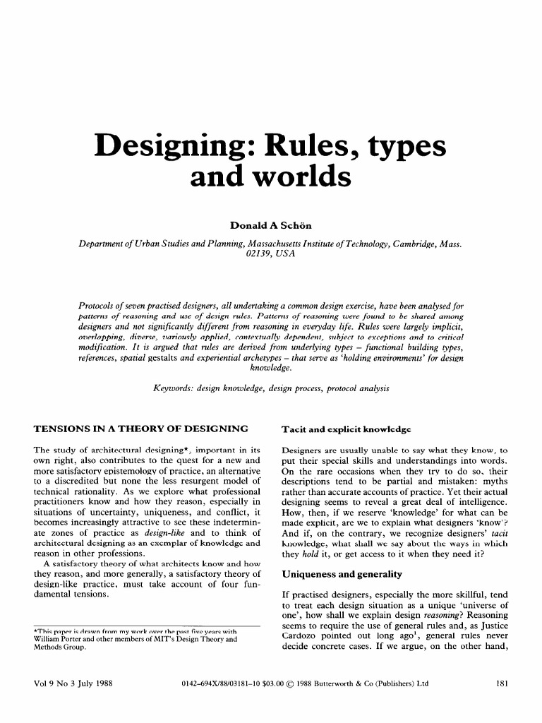 Designing - Rules, Types and Worlds | PDF | Knowledge | Reason