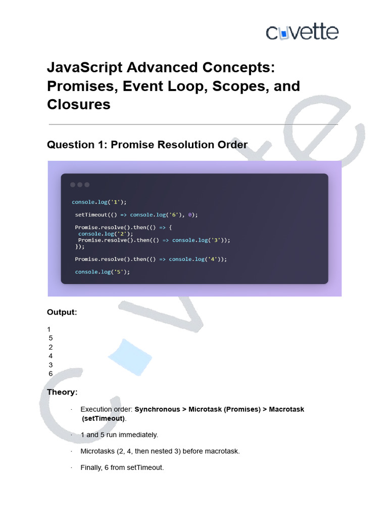 JavaScript Advanced Concepts - Promises, Event Loop, Scopes, and ...