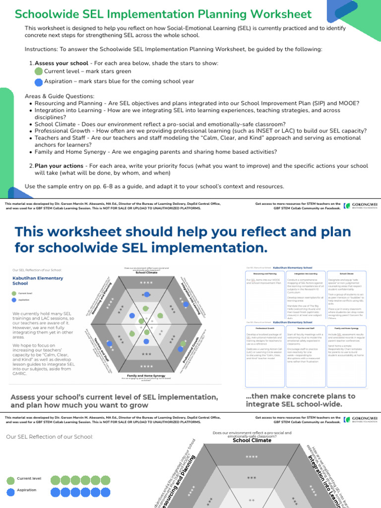 2026S1E3 Worksheet 3.2 Schoolwide SEL Implementation Planning Worksheet ...
