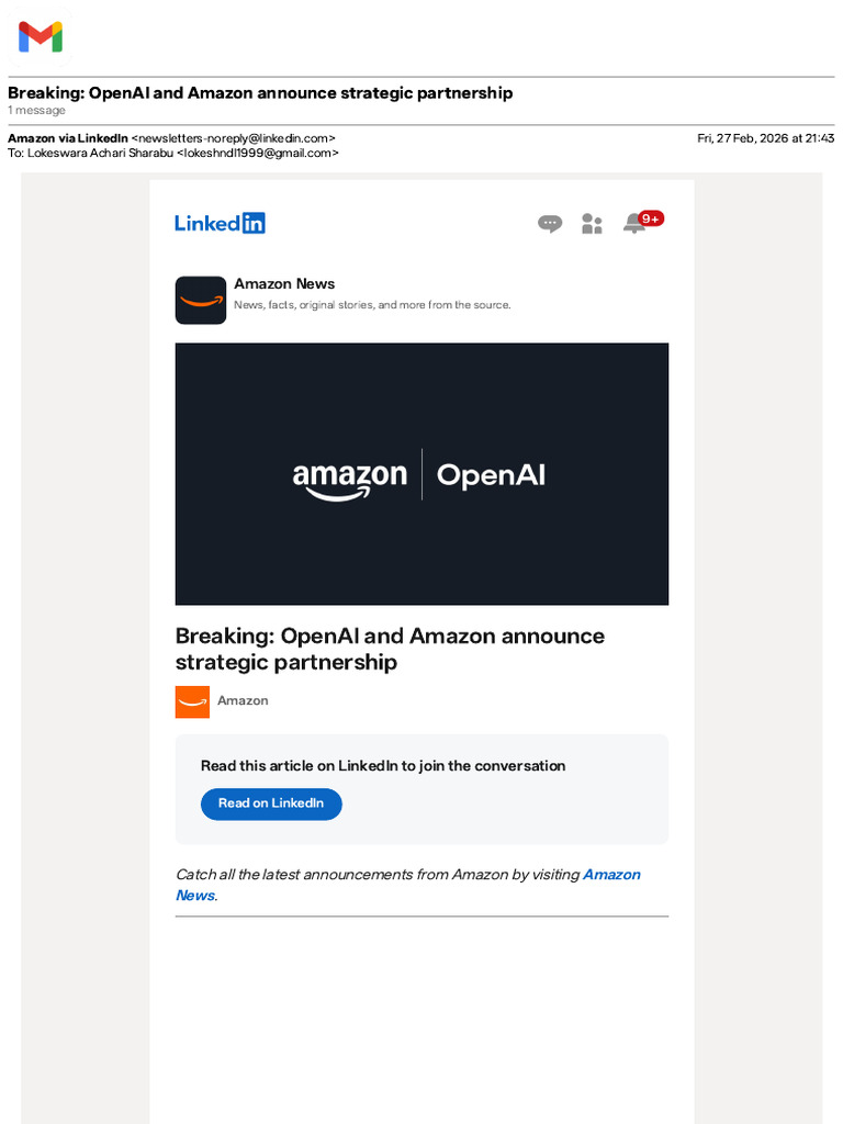Gmail - Breaking - OpenAI and Amazon Announce Strategic Partne... | PDF ...