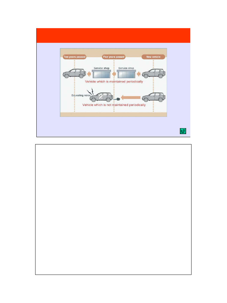 8.purpose of Periodic Maintenance | PDF | Land Transport | Land Vehicles