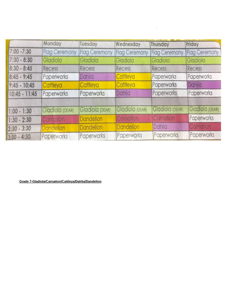Schedule | PDF
