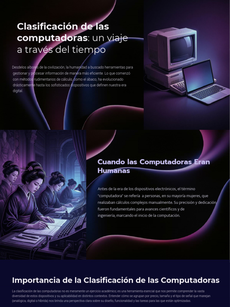 Clasificacion de Computadoras Un Viaje a Traves Del Tiempo y La ...