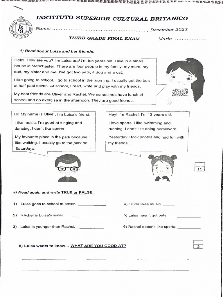 3rd Grade Test - Merged | PDF