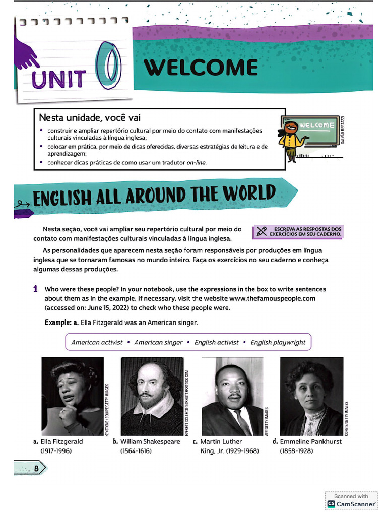 Welcome Unit 0 Pages 8-10 | PDF