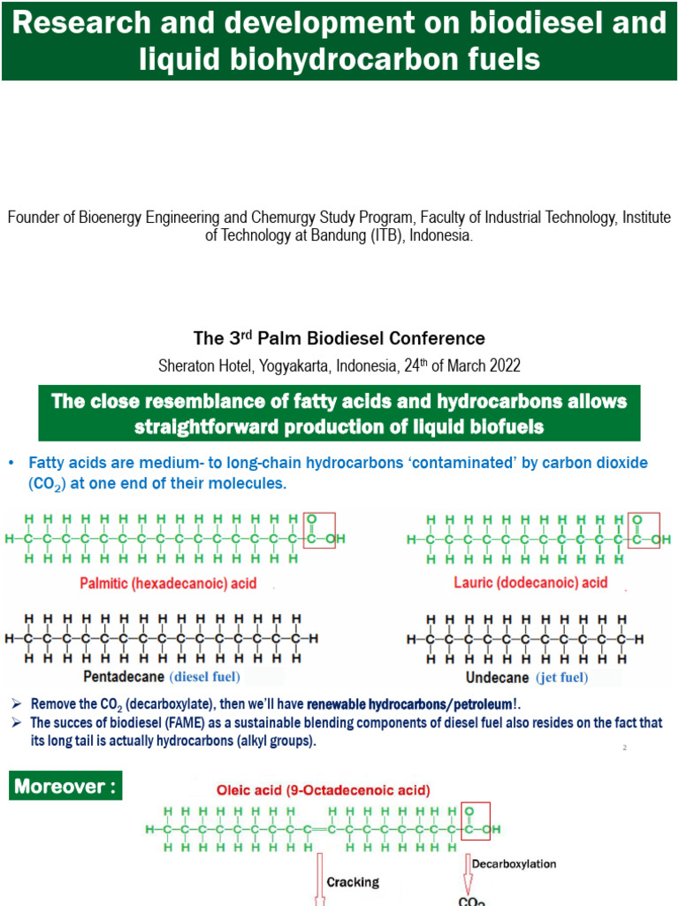 3 1 Research and Development On Biodiesel and Liquid Biohydrocarbon ...