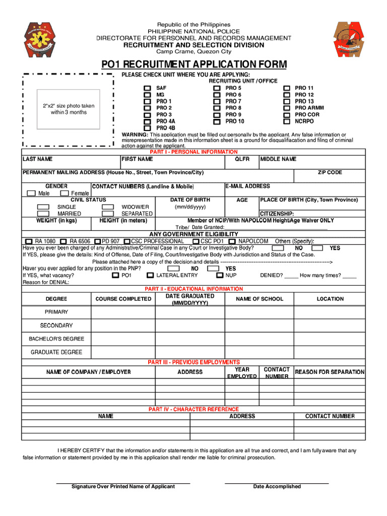 PNP Application | PDF