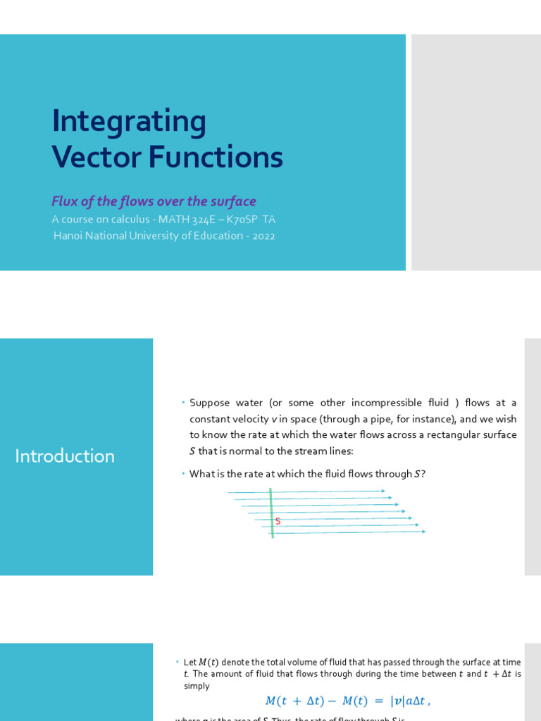 Lecture 10 - Integrating Vector Functions | PDF | Flux | Sphere