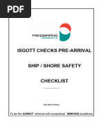 ISGOTT Ship/Shore Safety Checklist | PDF | Oil Tanker | Gases