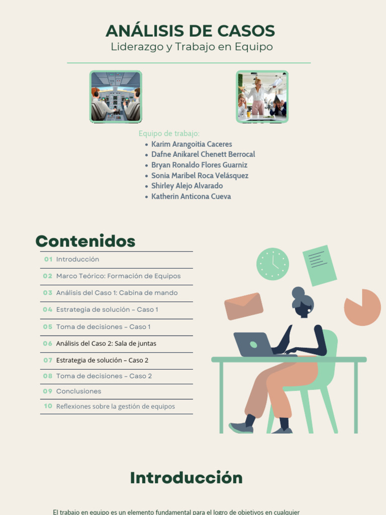 ANÁLISIS DE CASOS Liderazgo y Trabajo en Equipo | PDF | Toma de ...