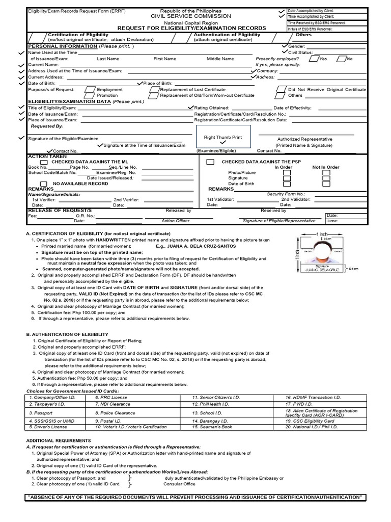 ERRF Declaration Form 2026updated | PDF | Identity Document ...