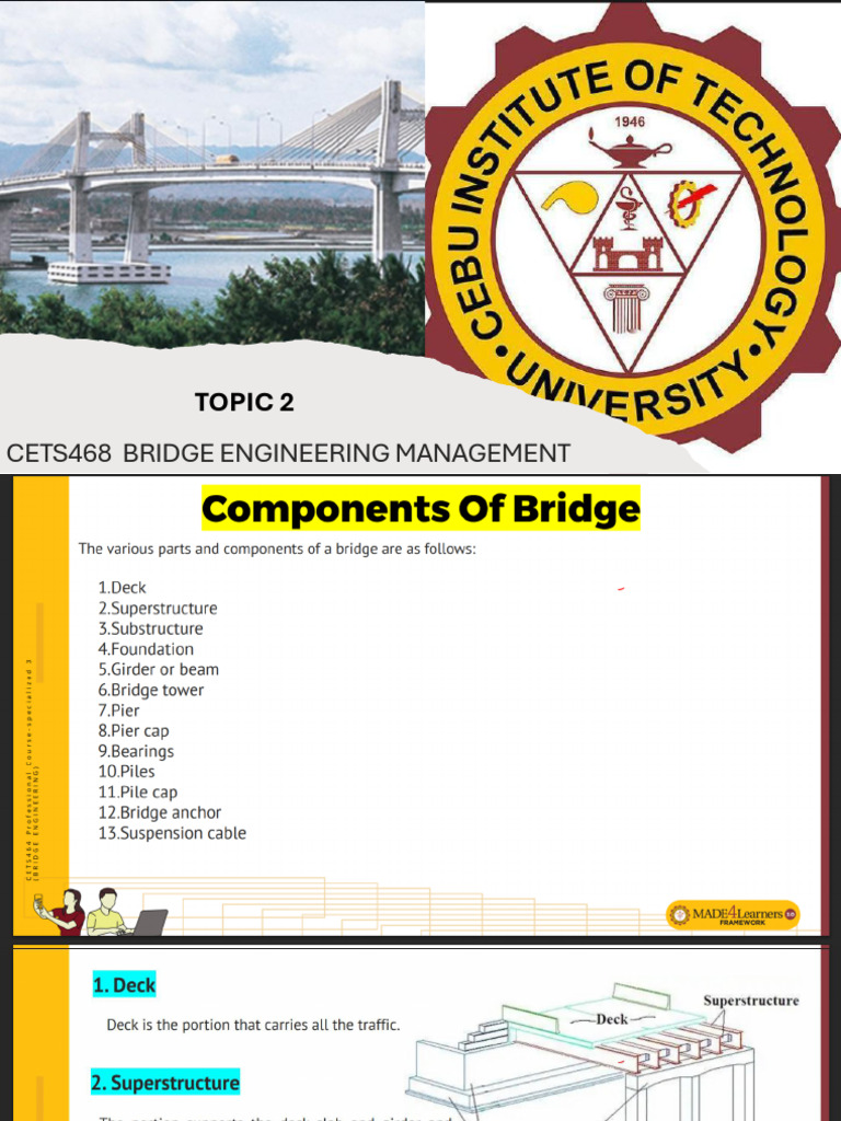 Topic 2. Cets468 Bridge Engineering Management-1 | PDF
