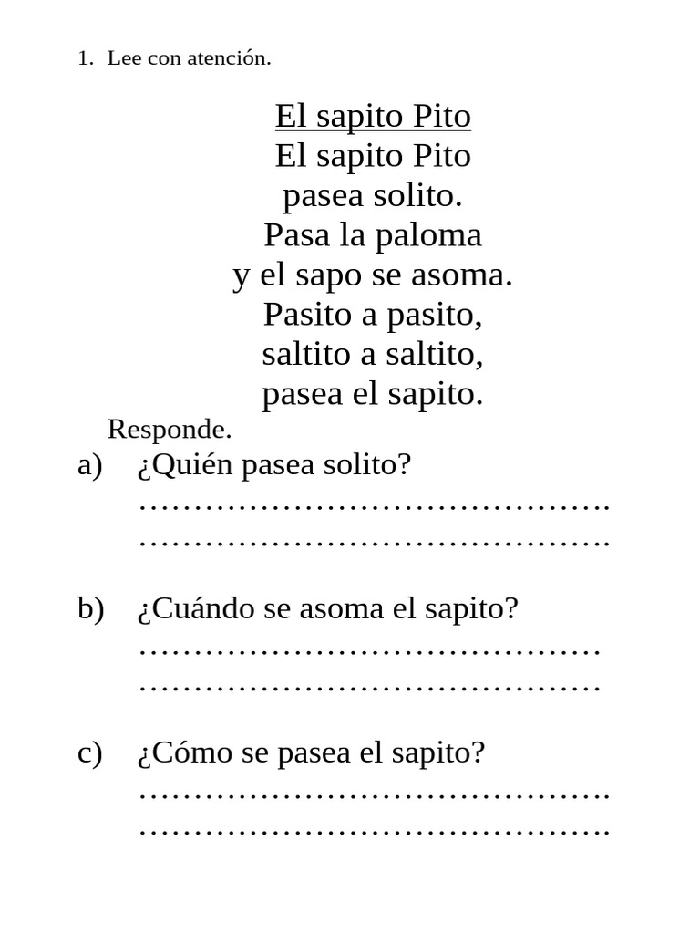 Sapito Pito | PDF