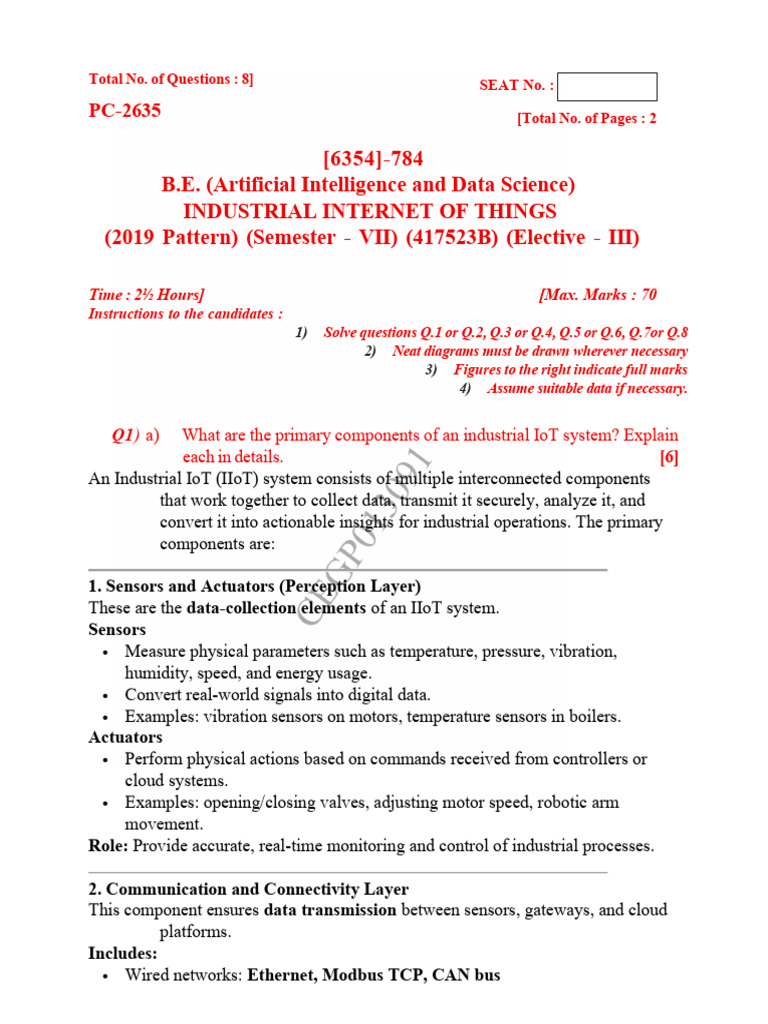 Nov Dec 2024 IIOT Solution | PDF | Internet Of Things | Wireless Sensor ...