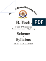 First Year Scheme and Syllabus Effective From 2012-13