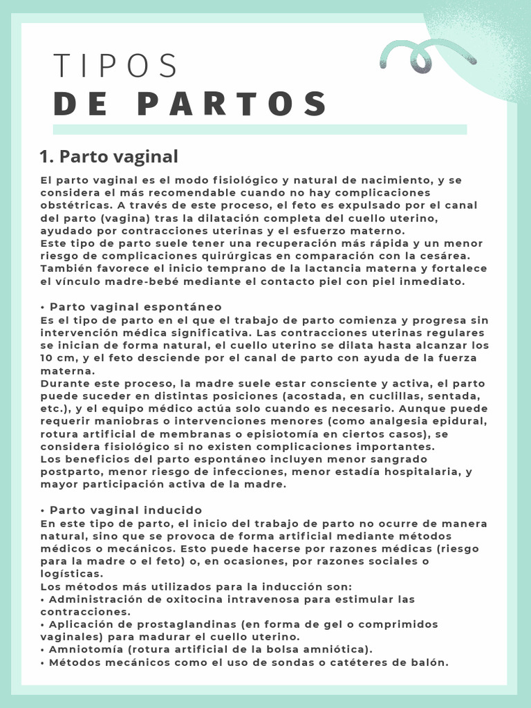 Tipos de Parto | PDF