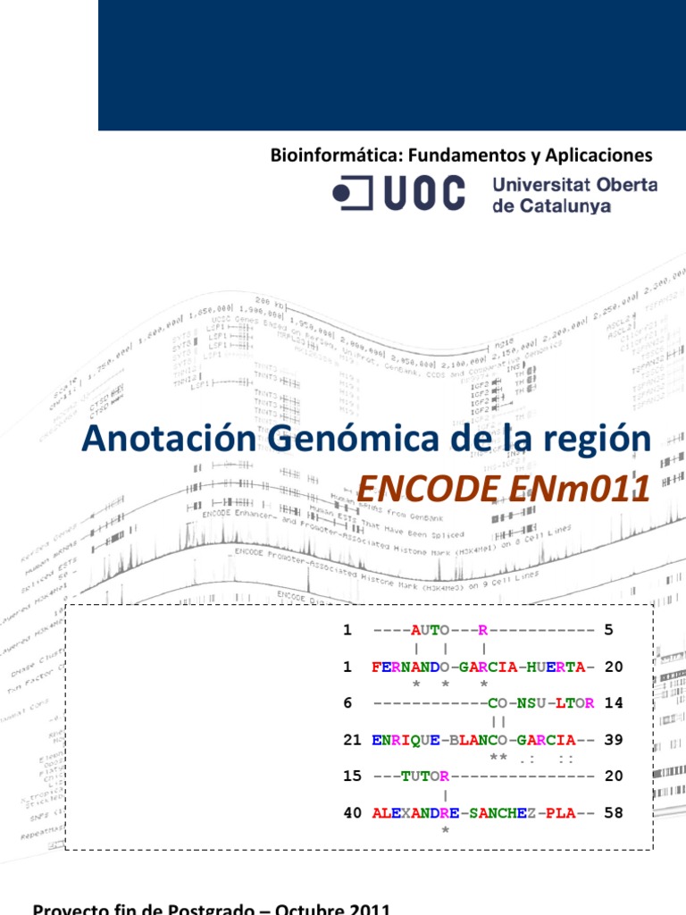 Anotación Genómica en ENCODE | PDF | Gene | Adn