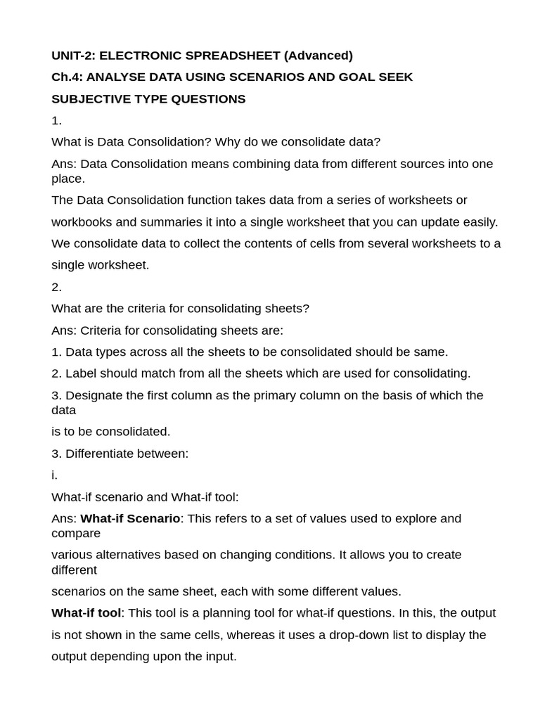 UNIT 2 Spreadsheet | PDF | Spreadsheet | Macro (Computer Science)