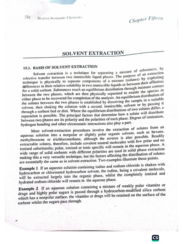 Solvent Extraction | PDF