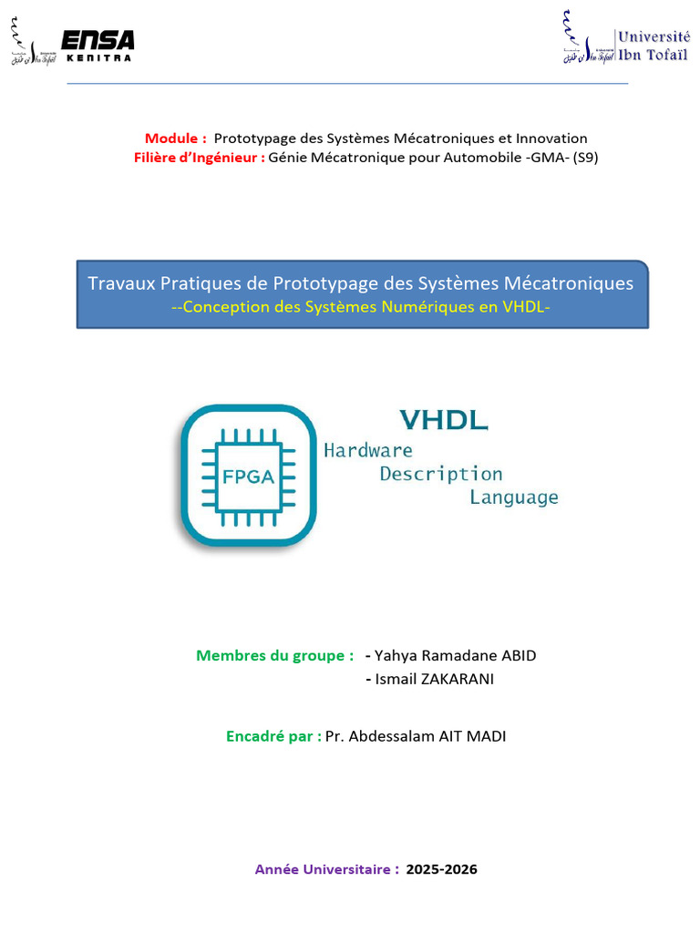 Rapport de TP (Ismail Zakarani - Yahya Ramdane) | PDF
