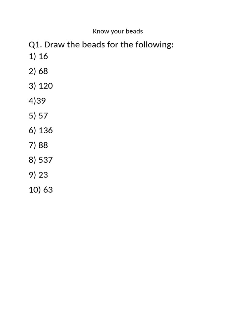 Know Your Beads | PDF