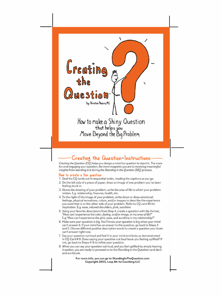 CreatingTheQuestion Cards | PDF