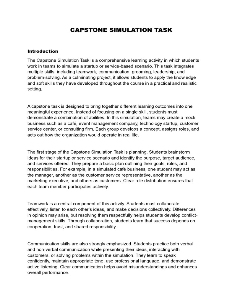 Project - 20 | PDF | Leadership | Simulation