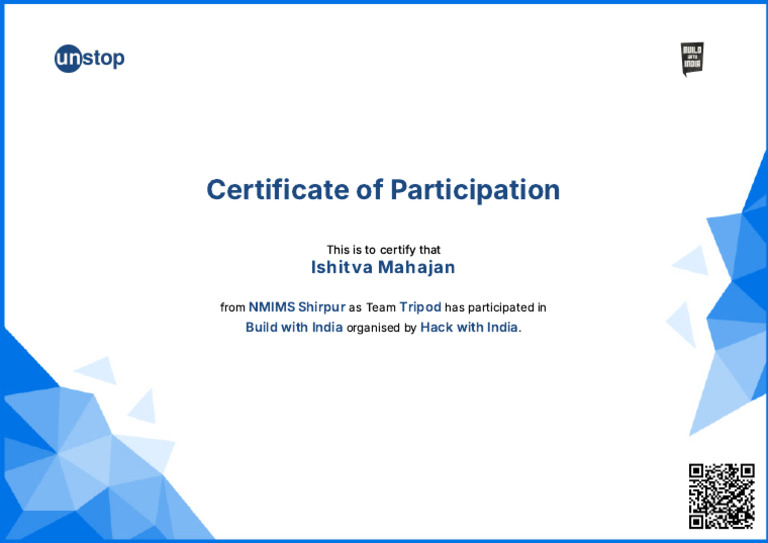 Unstop Certificate | PDF