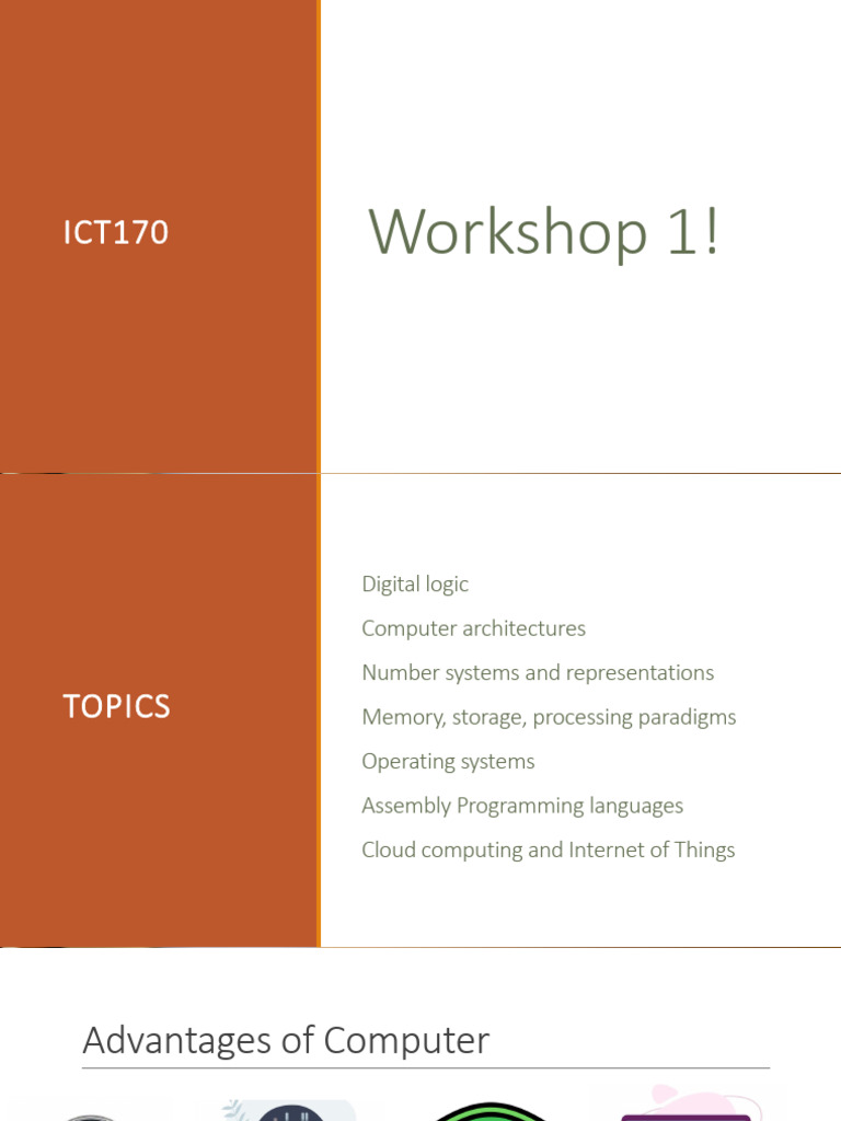Workshop 1 | PDF | Bios | Central Processing Unit