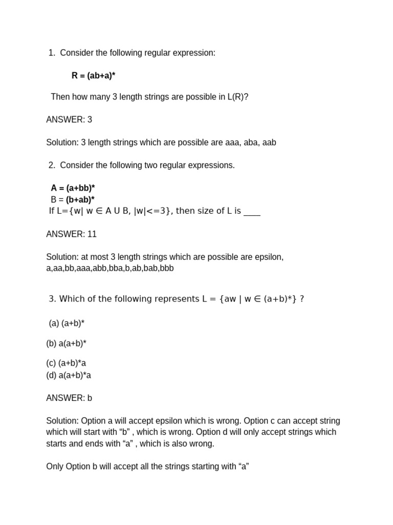 Notes - DPP 2 Regular Expressions | PDF