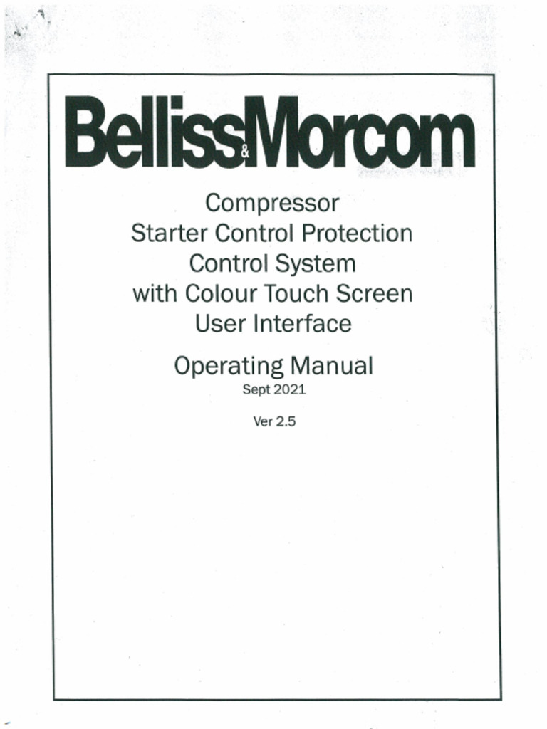 Bellis Morcom Manual | PDF