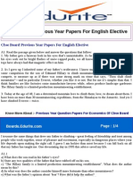 Cbse Board Previous Year Papers for English Elective