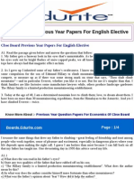 Cbse Board Previous Year Papers For English Elective