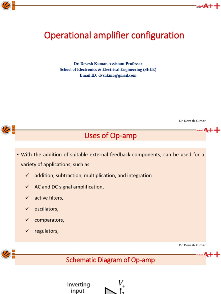 D-AE Unit4 Op-Amp Configuration | PDF | Operational Amplifier | Amplifier