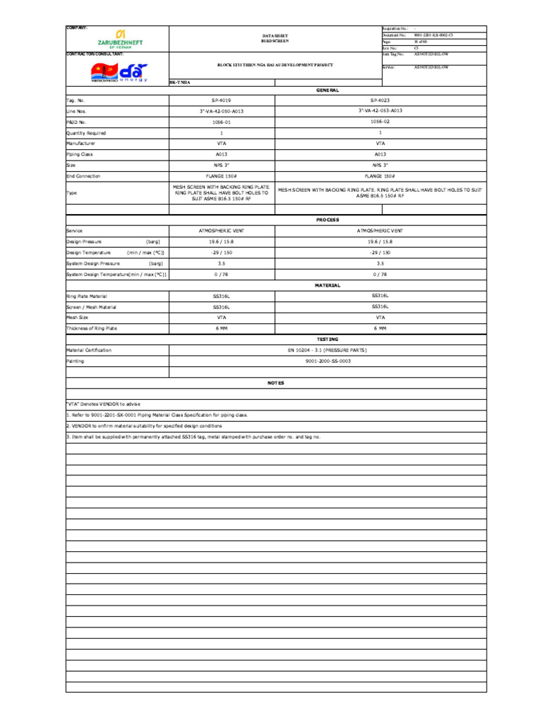 3031 - Final Datasheet - Bird Screen | PDF