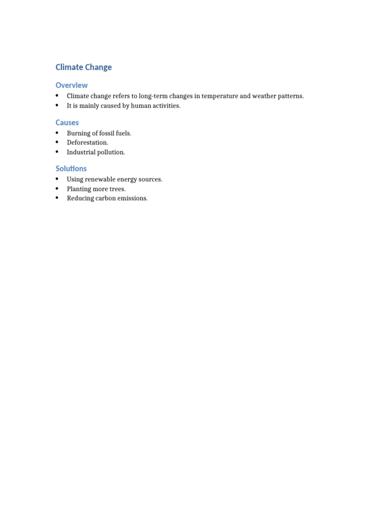 Climate Change | PDF