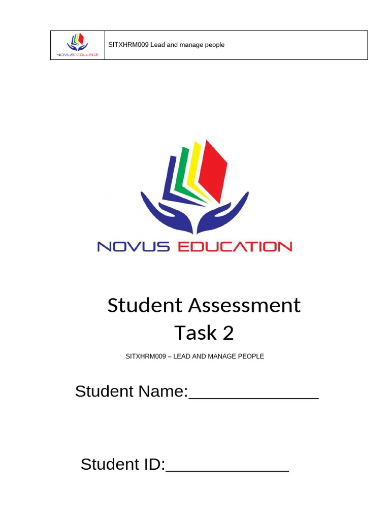 SITXHRM009 Student Assessment Task 2 Ssdl1wg | PDF | Communication ...