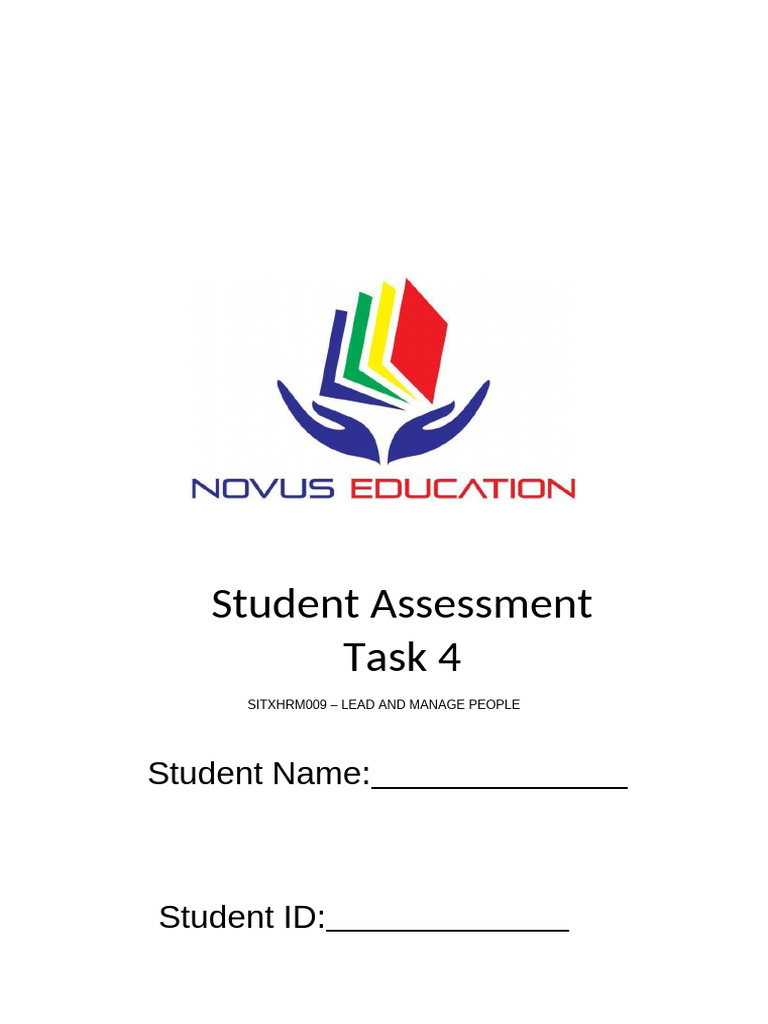 SITXHRM009 Student Assessment Task 4 3kMggsk | PDF