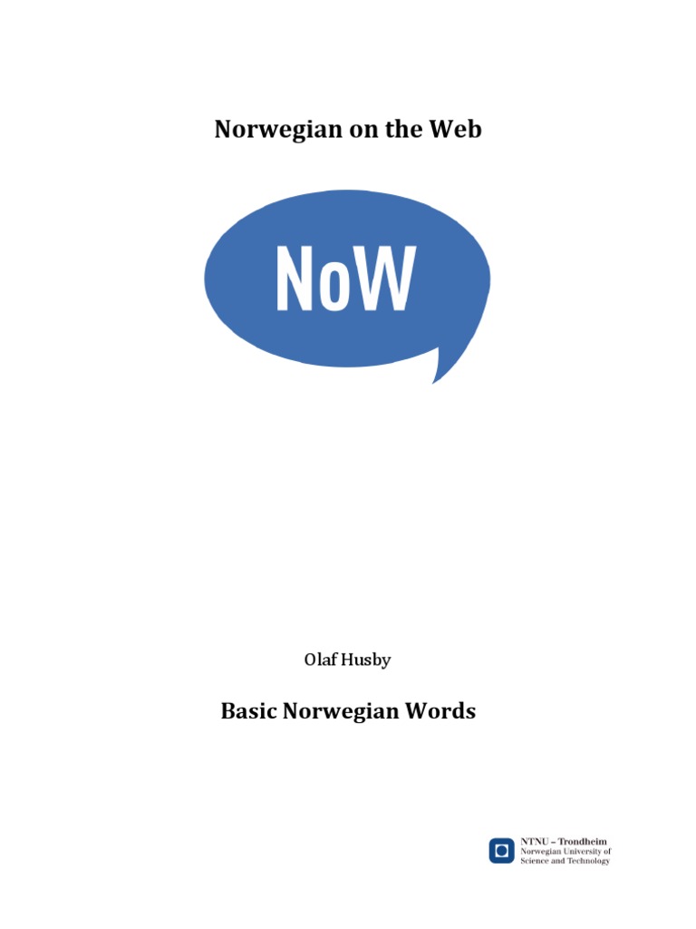 Basics Norwegian Words Nature Languages