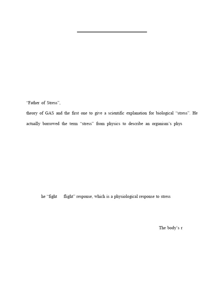 Pathophysiology of Stress (1) | PDF | Stress (Biology) | Fight Or ...