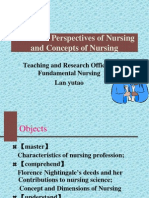 Historical Perspectives of Nursing and Concepts of Nursing