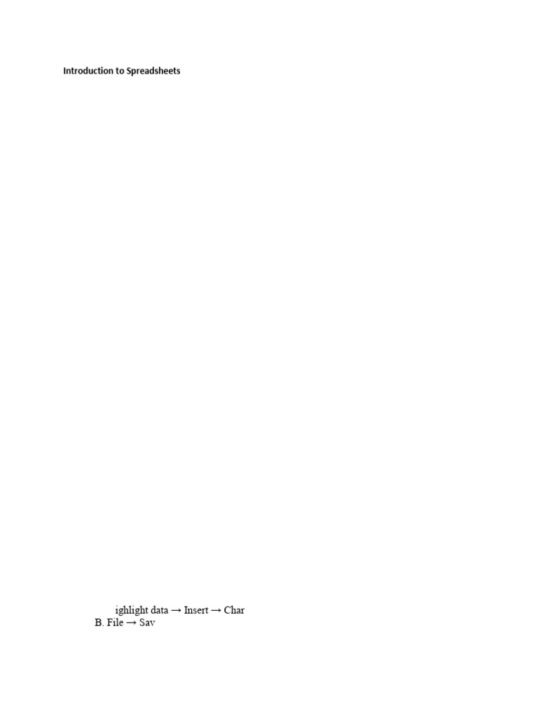 Introduction To Spreadsheets | PDF | Spreadsheet | Microsoft Excel