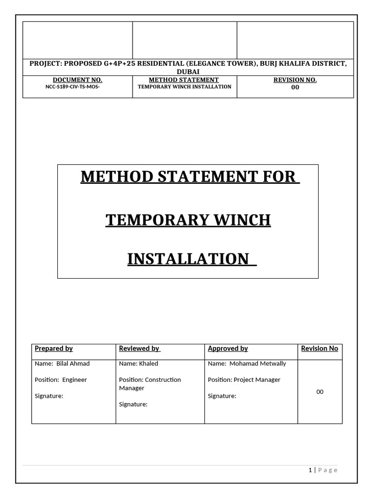 Method Statement of Gypsum Partition | PDF | Safety | Drywall