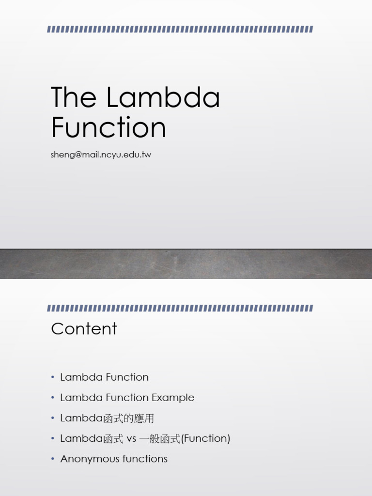 13 06 Lambda Function | PDF