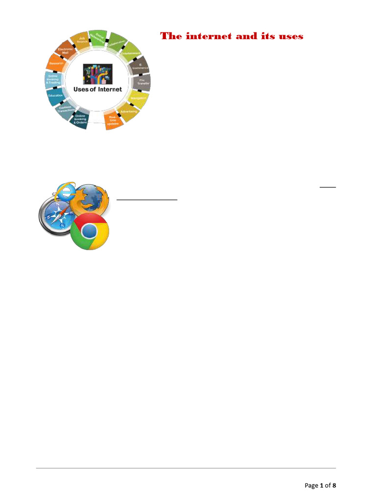 The Internet and Its Uses - WWW1 | PDF | World Wide Web | Internet & Web