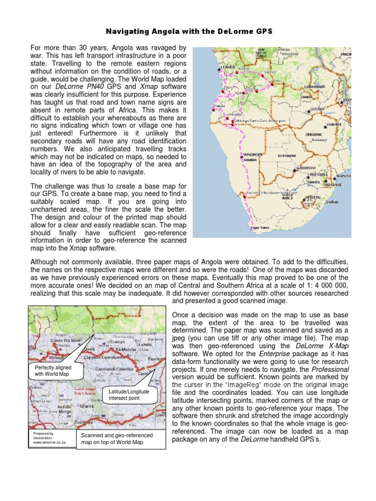 GPS Navigation in Angola's Wilderness | PDF | Map | Global Positioning ...