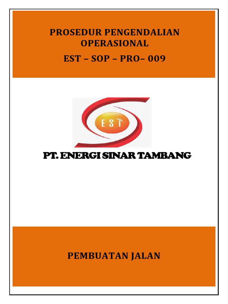 Est - Sop - Pro - 009 - r00 - Pembuatan Jalan | PDF