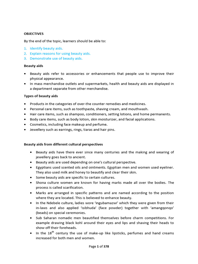 Form 3 TTD Notes | PDF | Clothing | Jewellery